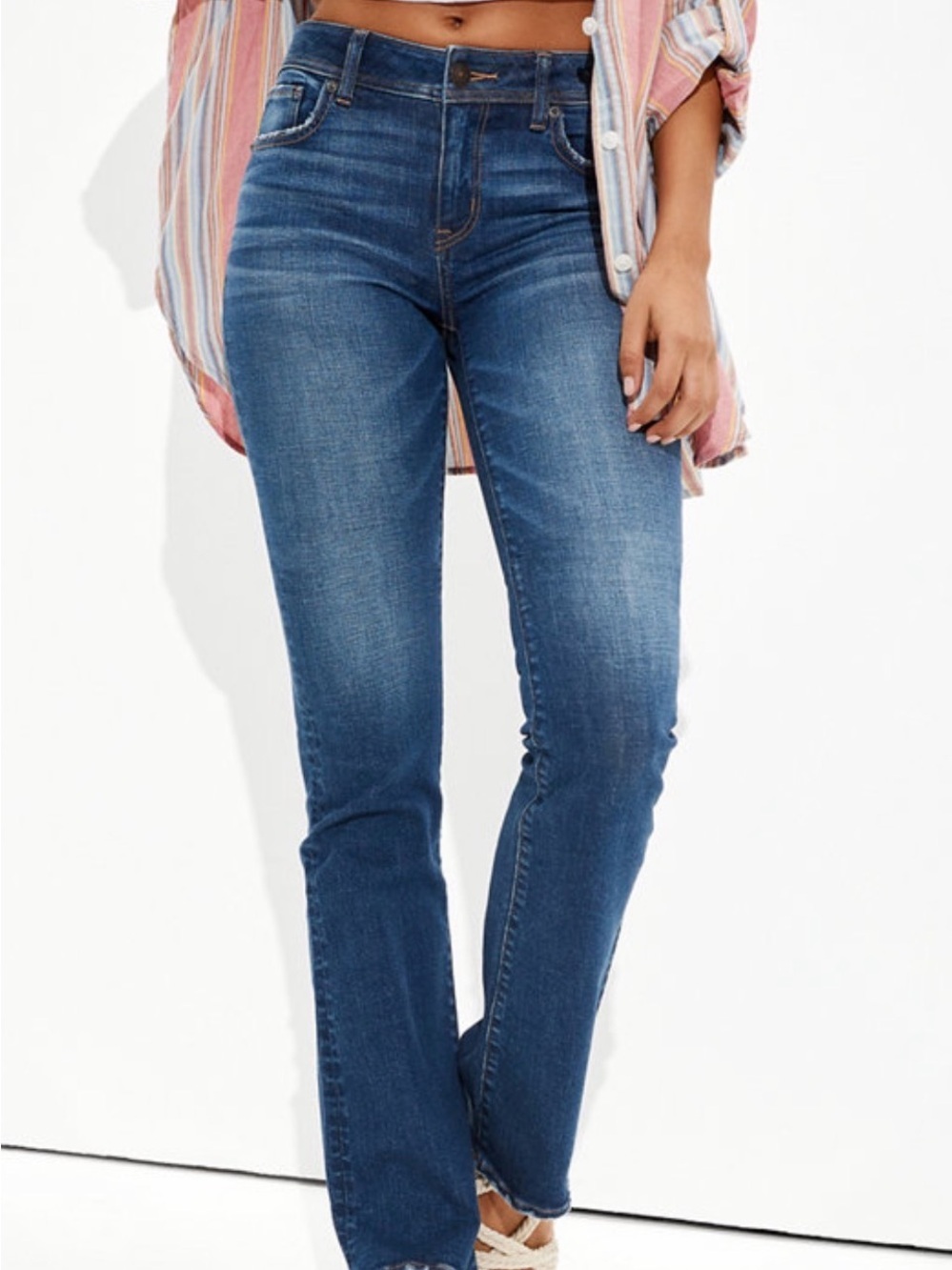 American Eagle Kick Boot Jeans Womens Size 0 short